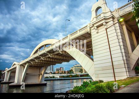 Bogenbrücke, brisbane, william Jolly Bridge, Bogenbrücken, brisbanes Stockfoto