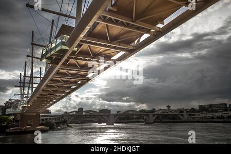 brisbane, Kurilpa-Brücke, brisbanes Stockfoto