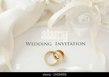 Heiratseinladung, Heiratseinladung, Heiratseinladungen Stockfoto