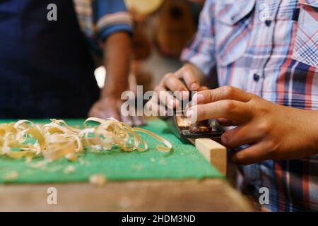 Handwerk, Werkstatt, Hobeln, Handwerk, Werkstätten, Ordnen, planen, project, projects Stockfoto