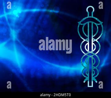 Gesundheitswesen & Medizin, Medizin, Caduceus, Gesundheitswesen & Medizin, Gesundheitswesen und Medizin, Medikamente Stockfoto