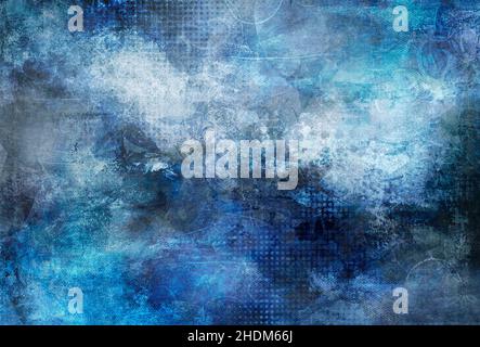 Blau, abstrakt, lackiert, blau, Abstraktion, Abstracts, Beschichtung, Lackierungen Stockfoto