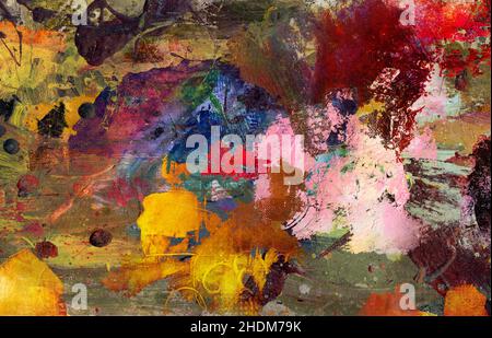 Kunst, abstrakt, Acrylfarbe, lackiert, Kunst, Abstraktion, Abstracts, Acrylfarben, Beschichtung, Lackierungen Stockfoto