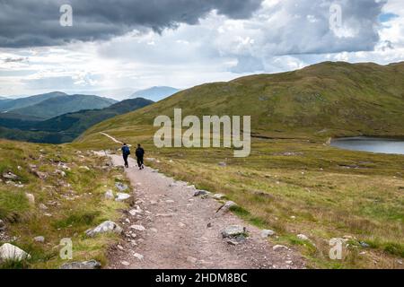 Wandergebiet, glen nevis, Wandergebiete Stockfoto