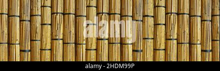 Bambus, Strohmatten, Bambus, Strohmatten Stockfoto
