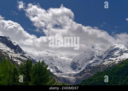 gletscher, morteratschgletscher, Gletscher Stockfoto