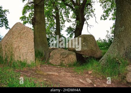 Gräber, Dolmen, Gräber, Dolmen Stockfoto