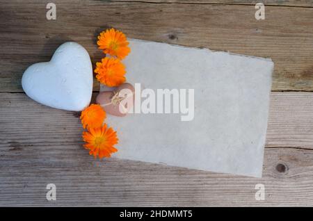 Copy Space, Liebesbrief, Copyspace, Liebesbriefe Stockfoto