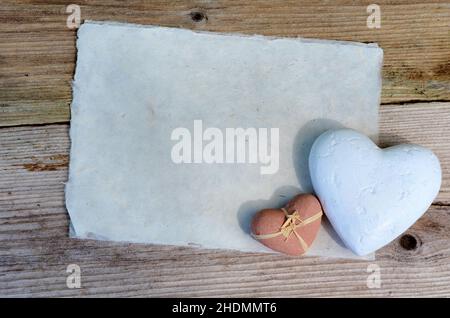Copy Space, Liebesbrief, Copyspace, Liebesbriefe Stockfoto