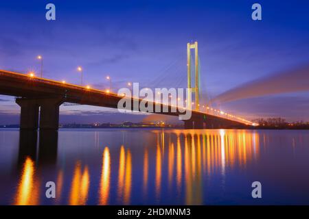 kiew, Südbrücke, dnepr, Kyivs Stockfoto