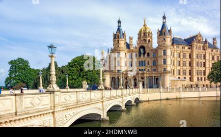 Sehenswürdigkeiten, schwerin, schweriner Schloss, Sehenswürdigkeiten, Sehenswürdigkeiten, schwerins, schweriner Schlösser Stockfoto