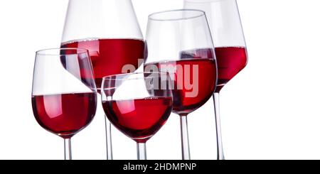 Weinglas, Rotwein, Glaswaren, Rotweine Stockfoto