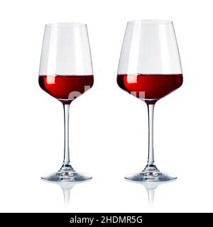 Weinglas, Rotwein, Glaswaren, Rotweine Stockfoto