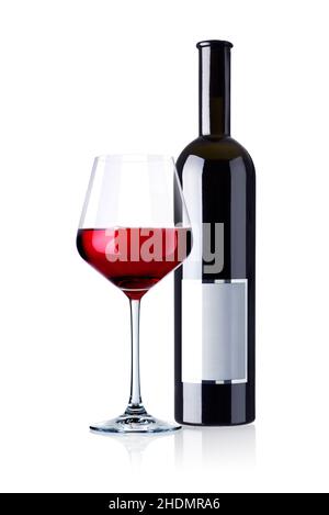 Wein, Weinglas, Weinflasche, Rotwein, Weine, glas, Weinflaschen, Rotweine Stockfoto