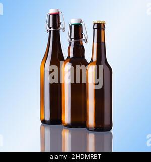 Bierflasche, Bierflaschen Stockfoto