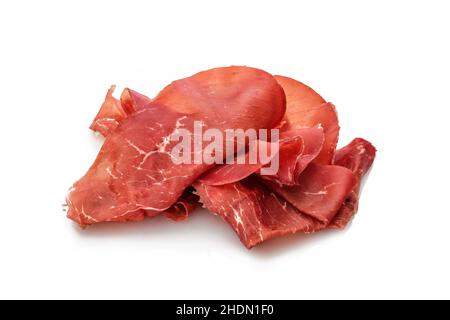 Bressaola, Rinderschinken Stockfoto