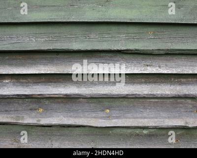 Verwitterte, hölzerne Wand, Weide, Holzwände Stockfoto
