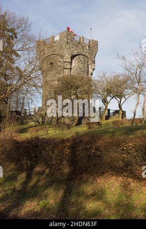 lindenfels, Bismarckturm, litzelröder höhe Stockfoto