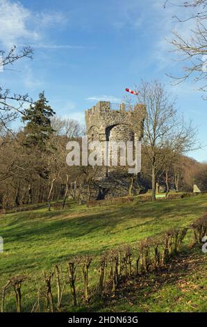 lindenfels, Bismarckturm, litzelröder höhe Stockfoto