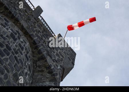 Windsocken, lindenfels, Bismarckturm, litzelröder höhe, Windsack Stockfoto