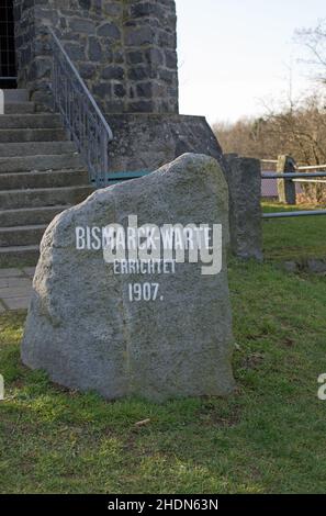 lindenfels, Bismarckturm, litzelröder höhe Stockfoto