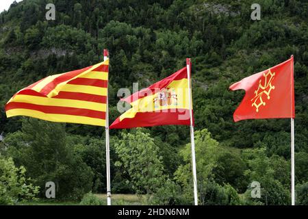 Flagge, spanien, katalonien, Flaggen, Katalonien Stockfoto