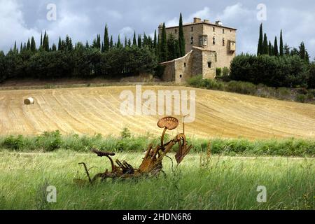 Landwirtschaft, Mittelalter, Chateau d'arques, Landwirtschaft, Mittelalter Stockfoto