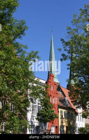 marienkirche, Zwillingstürme, lübeck, Marienkirchen, Zwillingsturm, Luebecks Stockfoto