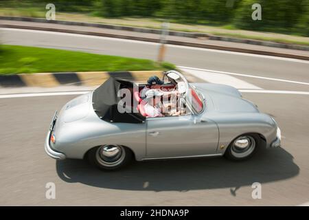 Cabrio, schenna, porsche 356, Cabrios, Schennas Stockfoto