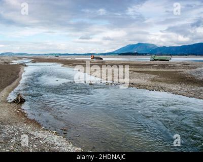 forggensee, hohenschwangau, Drainage, Forggensees, Hohenschwangaus, Abflüsse Stockfoto