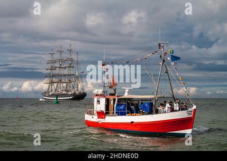 windjammer, hanse Segel, Windjammer Stockfoto