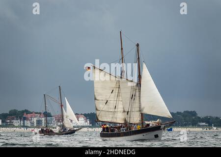 warnemünde, Windjammer, hanse Sail, Warnemünde, Windjammer Stockfoto