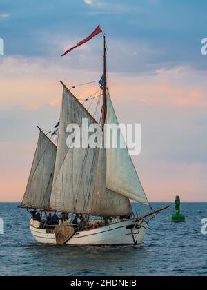 windjammer, rostock, hanse Sail, Windjammer, rostocks Stockfoto