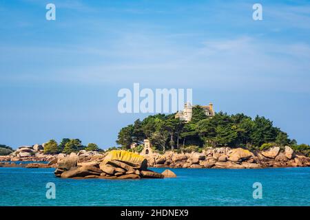 bretagne, Côte de Granit Rose, Brittanies, Côte de Granit Rosen Stockfoto