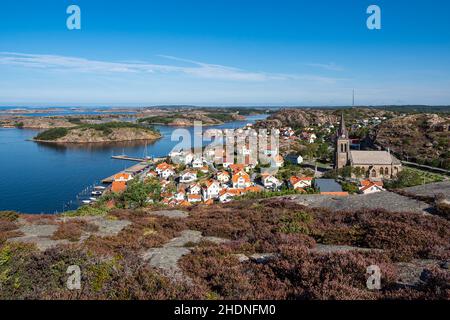 Scharfer Garten, fjällbacka, schärengartens Stockfoto