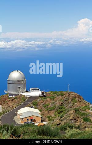 astronomie, Observatorium, roque de los muchachos Observatorium, Astronomien, Observatorien, Observatorium, roque de los muchachos Observatorien Stockfoto