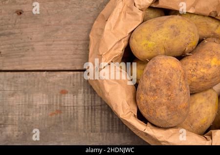 Kartoffel, Kartoffelernte, rohe Kartoffeln, Kartoffelernte Stockfoto