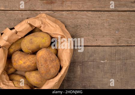 Kartoffel, Kartoffelernte, rohe Kartoffeln, Kartoffelernte Stockfoto