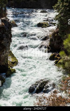 Benham Falls; Deschutes River; in der Nähe von Bend; Oregon; USA Stockfoto