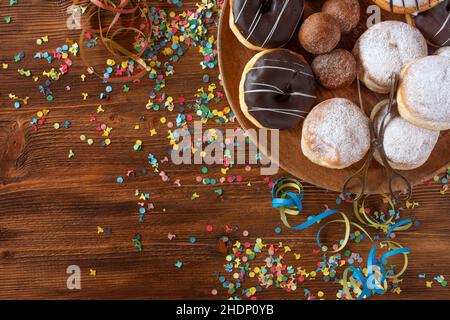 Gebäck, Karneval, Gebäck, Karneval Stockfoto