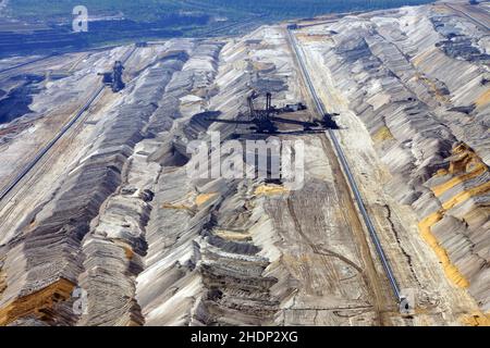 Tagebau, Bergbau, Oberflächenmine Hambach, Tagebau Stockfoto