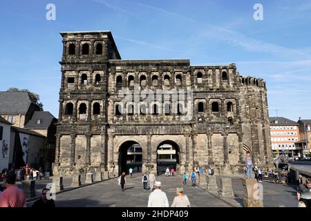 porta nigra, trier, porta nigras, triers Stockfoto