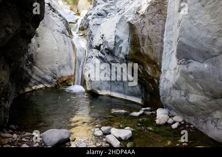 Wasserfall, barranco de las angustias, Wasserfall, Wasserfälle Stockfoto