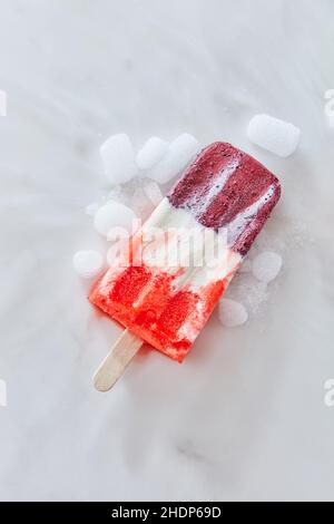 Eis, Sorbet, aromatisiertes Eis, Eis, Eiscreme, Eiswürze, Sorbets, aromatisierte Eiswürze Stockfoto