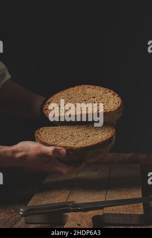 Brot, Roggenbrot, Laafs, Roggenbrot, Roggenbrot Stockfoto