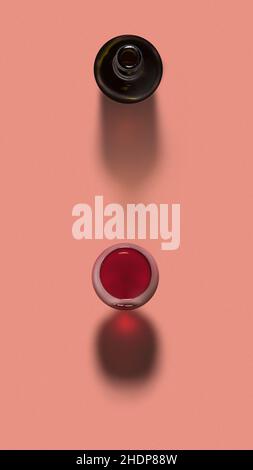 Weinglas, Rotwein, Glaswaren, Rotweine Stockfoto