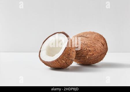 Kokosnuss, Kokosmark, Kokosnüsse, Kokosnussmarken Stockfoto