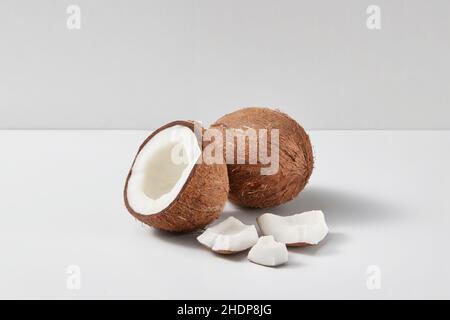 Kokosnuss, Kokosmark, Kokosnüsse, Kokosnussmarken Stockfoto