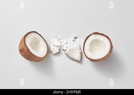Kokosnuss, Kokosmark, Kokosnüsse, Kokosnussmarken Stockfoto