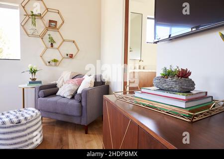 Home, modern, Sessel, Wohnzimmer, Häuser, Moderne, Sessel, Wohnzimmer Stockfoto